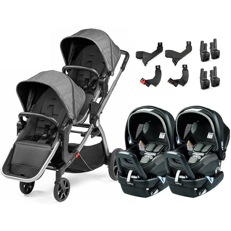 Peg Perego YPSI + Primo Viaggio 4-35 Nido Twin Travel System Bundle – Atmosphere