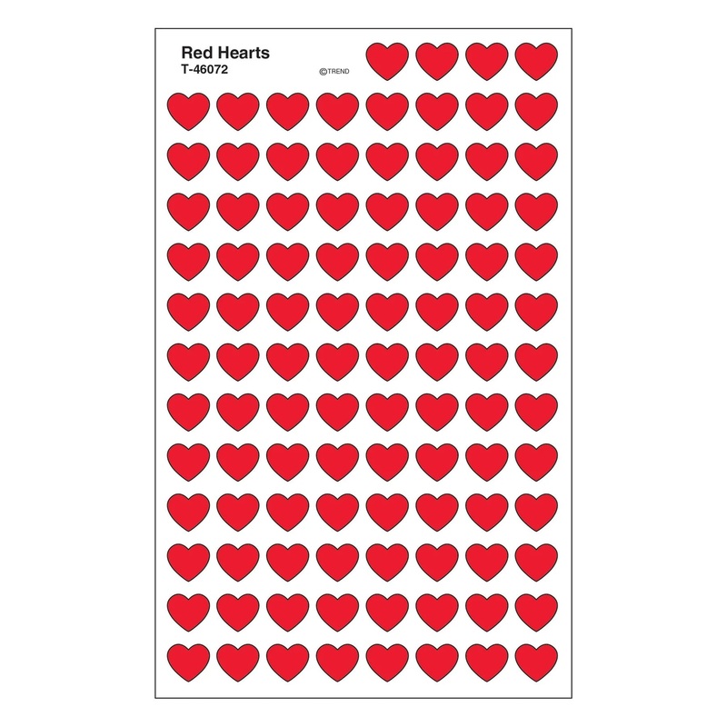 Red Hearts superShapes Stickers