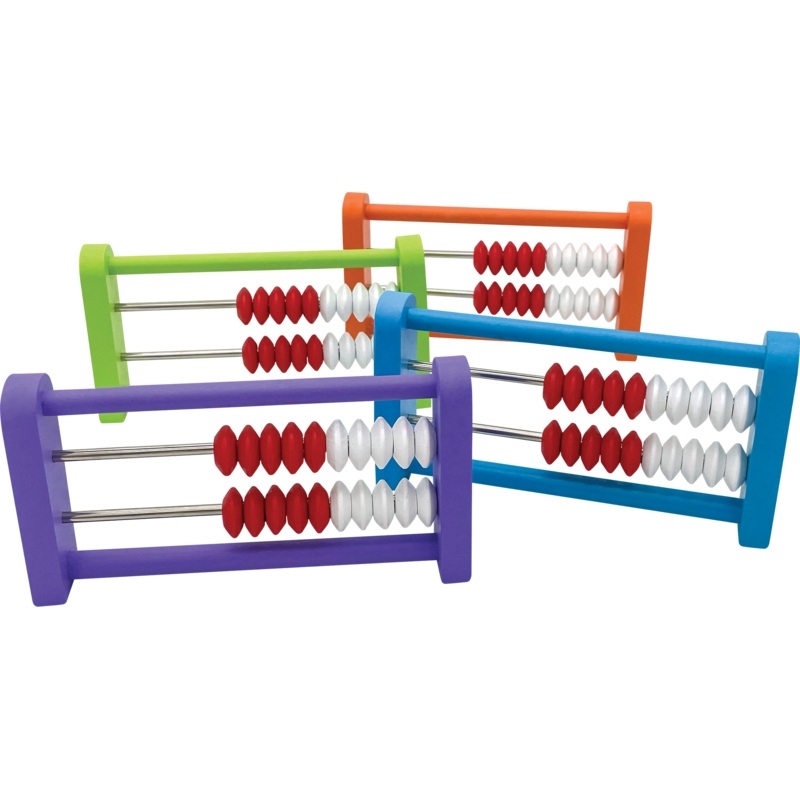 20-Bead Wooden Mini Rekenreks (Set of 4)
