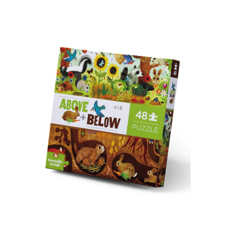 Crocodile Creek Above + Below  48 Piece Puzzle: Backyard Discovery