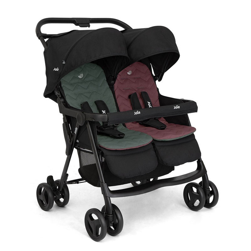 Joie Aire Twin Stroller  Shale – with reversible liners