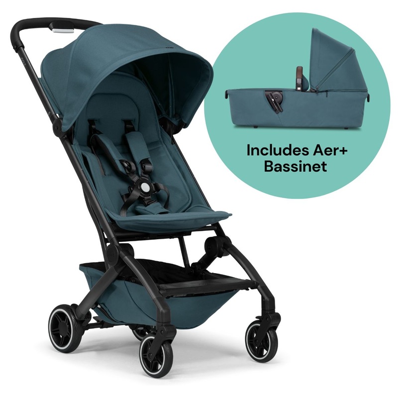 Joolz Aer+ Lightweight Compact Stroller + Bassinet Bundle – Ocean Blue