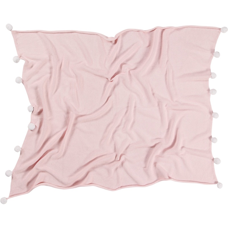 Lorena Canals Bubbly Baby Blanket – Soft Pink (3′ 3″ x 4′)