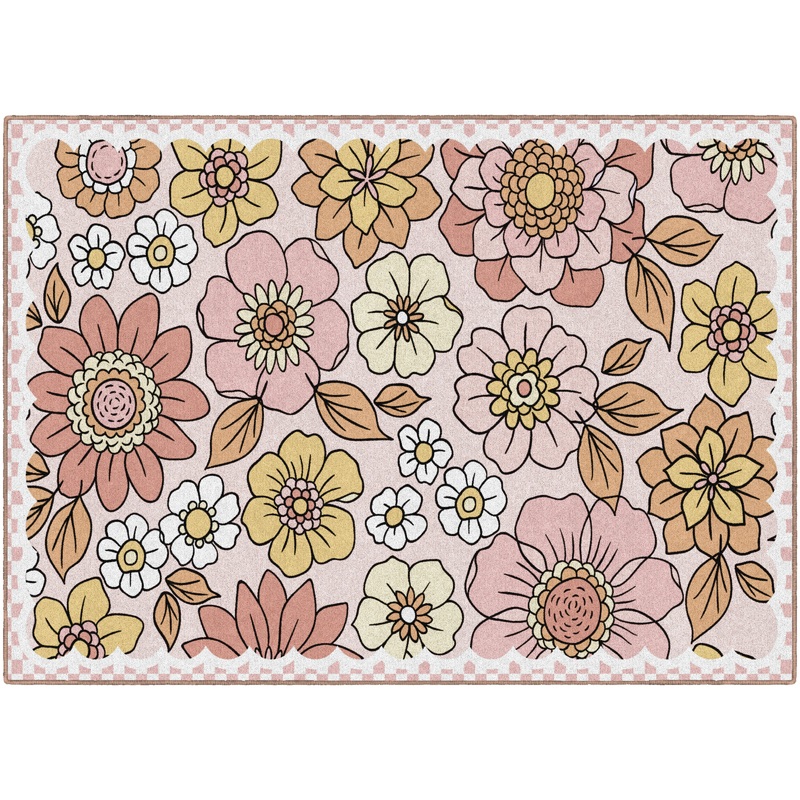 Retro Floral Rug By Schoolgirl Style