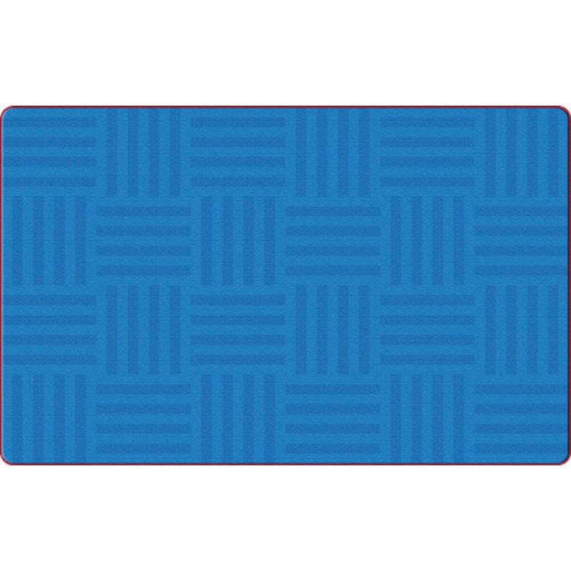 Tone-on-Tone Solids Carpet, Hash Tag Design, 6′ x 8’4″ Rectangle, Blue