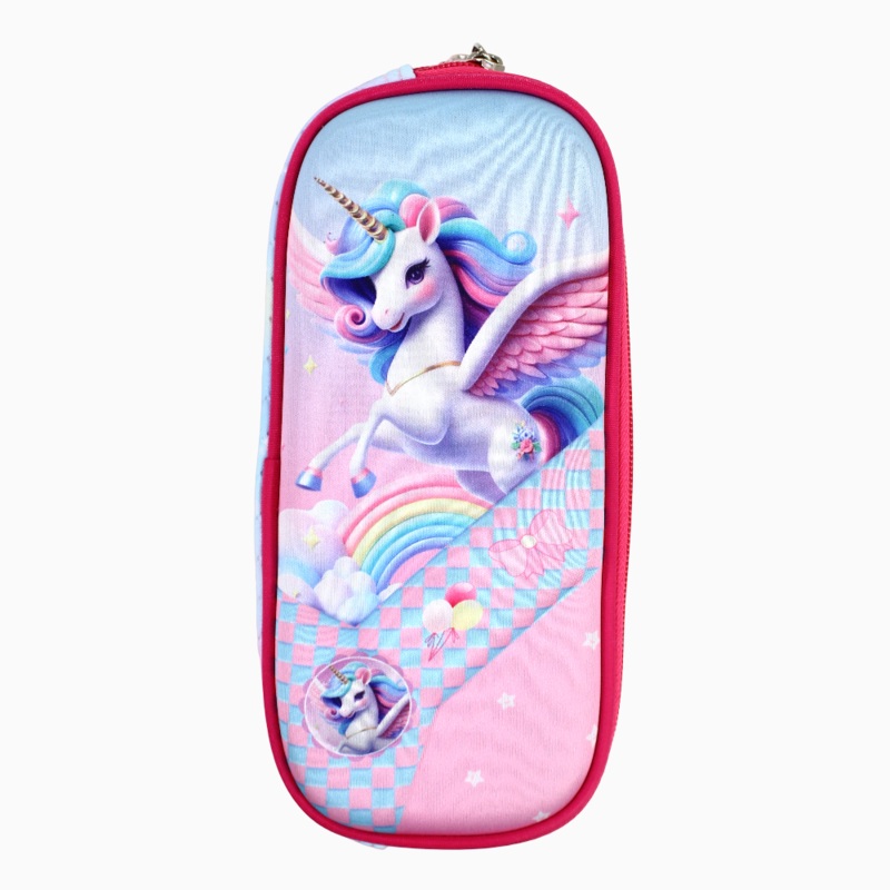 Unicorn Pencil Case – Light Blue