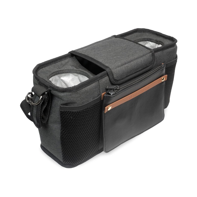 Wonderfold Parent Console, Volcanic Black, 2 Seater (2 Cup Holders)