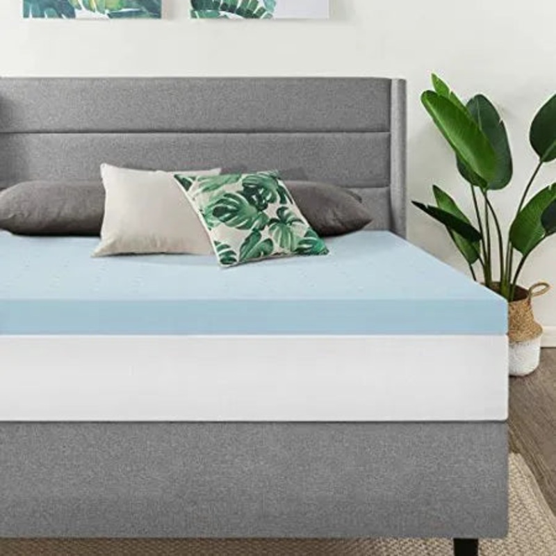 3 Inch Gel Memory Foam Bed Topper with Cooling Mattress Pad, Full