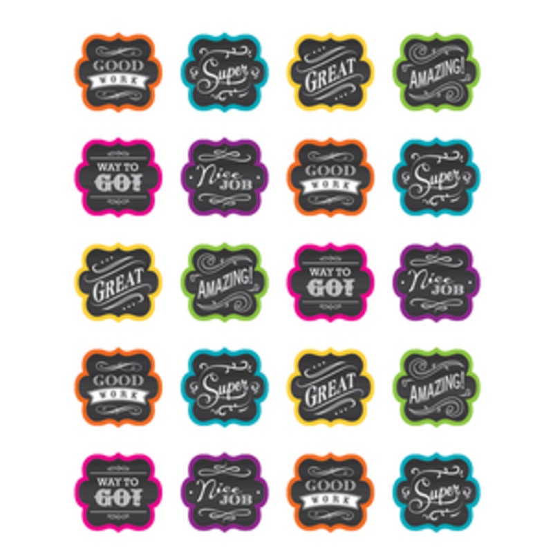 Chalkboard Brights Stickers