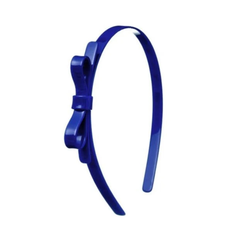 Lilies & Roses Thin Bow Headband – Navy