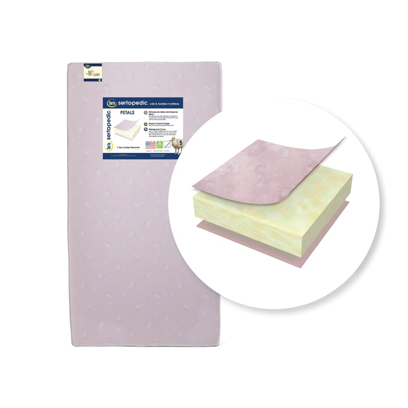 Sertapedic Petals Crib and Toddler Mattress