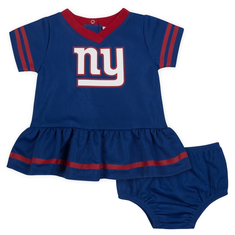 Baby Girls New York Giants Cheerleader Dress and Diaper Cover Set