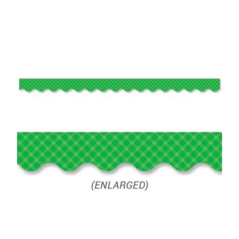 Green Gingham Border