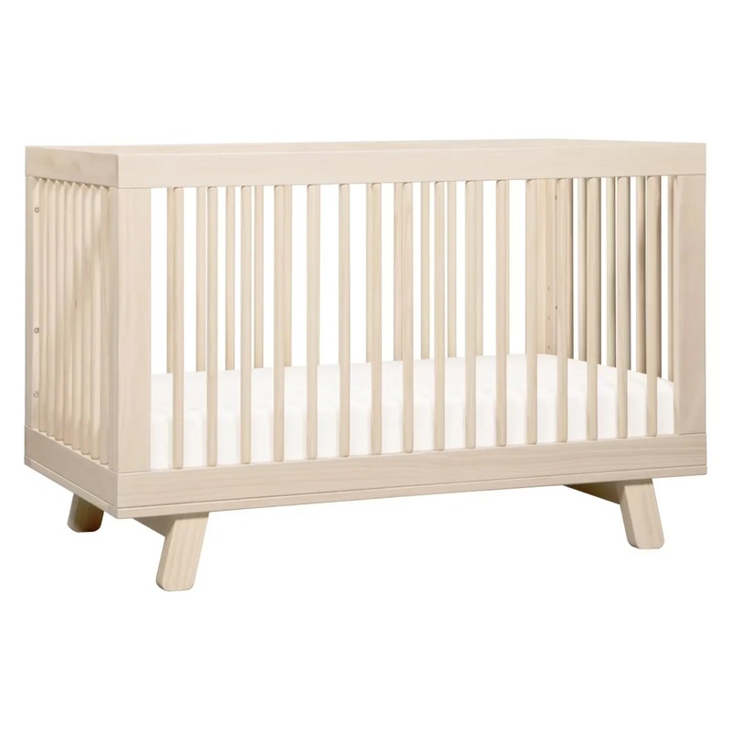 Hudson 3-In-1 Convertible Crib w/Toddler Bed Conversion Kit – Washed Natural