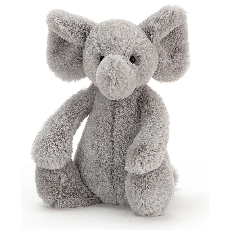 Jellycat Bashful Grey Elephant, 7″