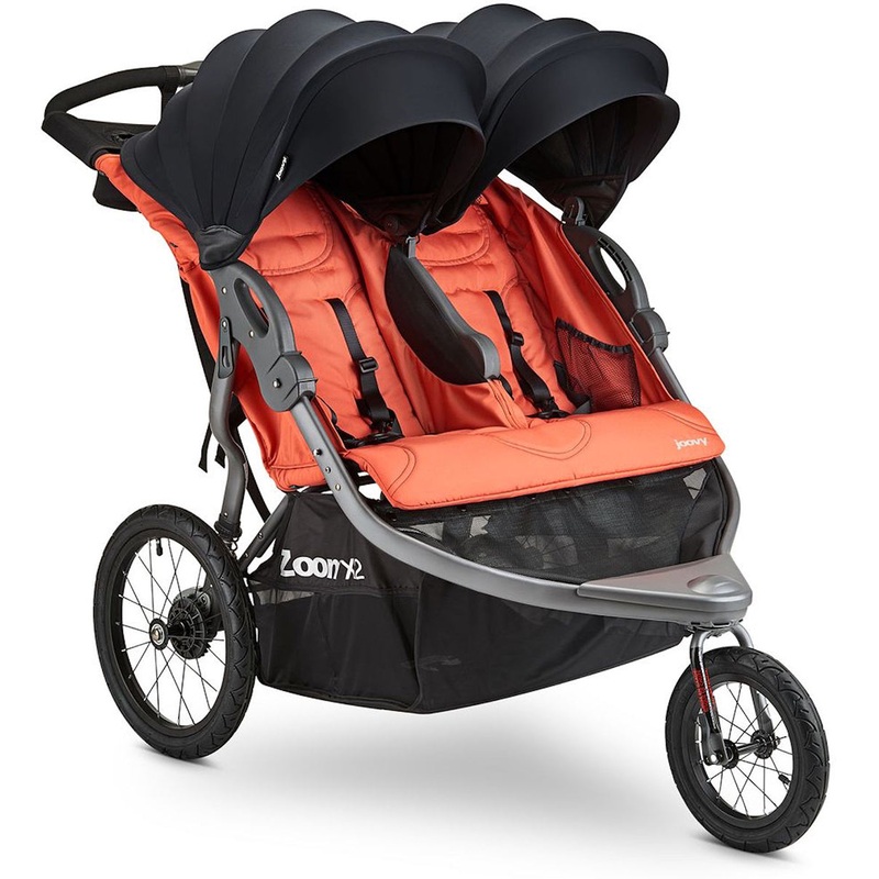 Joovy Zoom X2 Lightweight Jogging Side by Side Double Stroller – Paprika