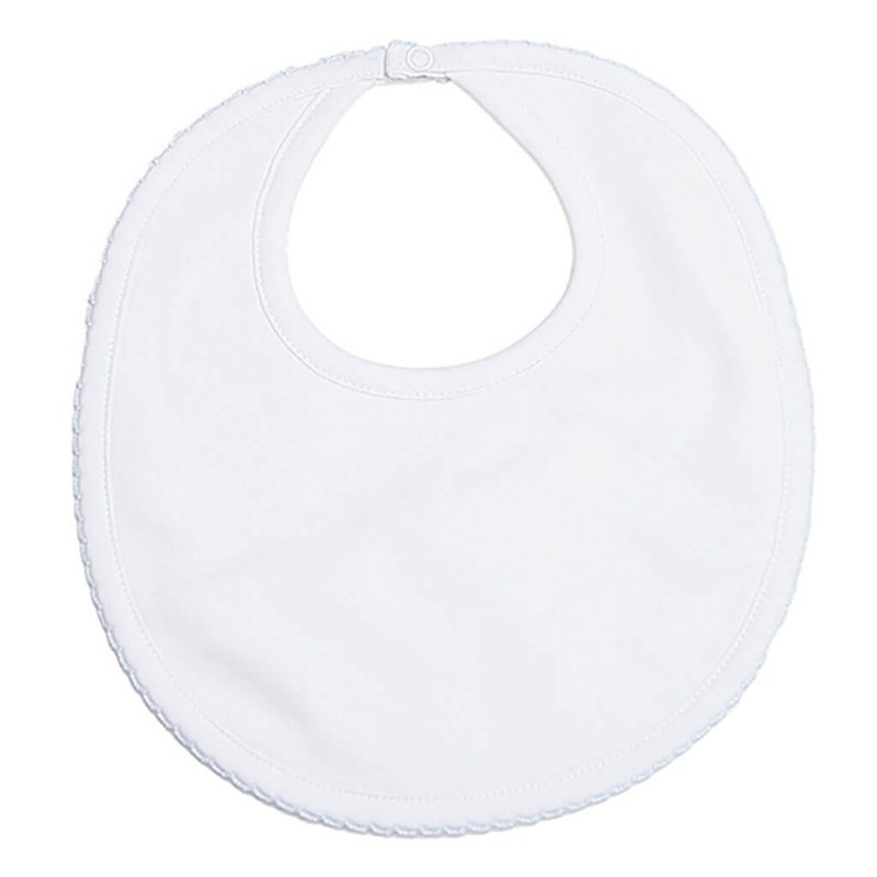 Kissy Kissy Basic Bib White Light Blue