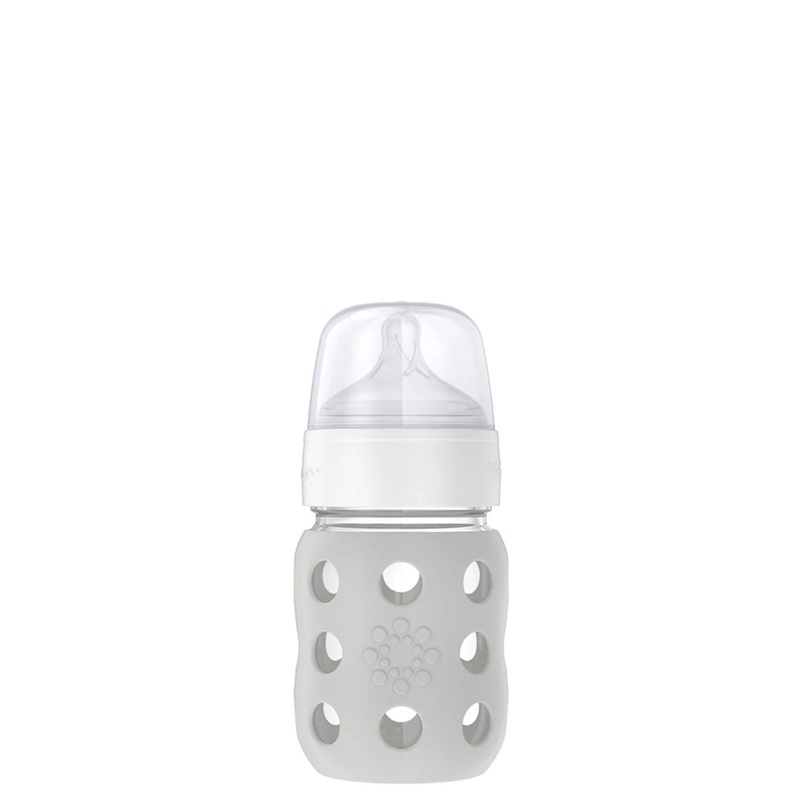 LF Wide Neck Glass Bottle 8oz – Stone Grey
