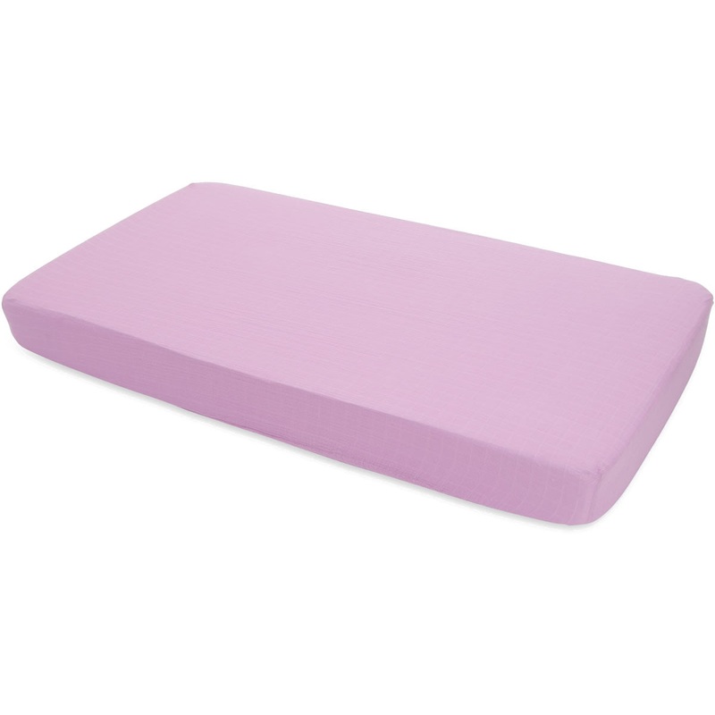 Little Unicorn Cotton Muslin Fitted Crib Sheet – Pink Lilac