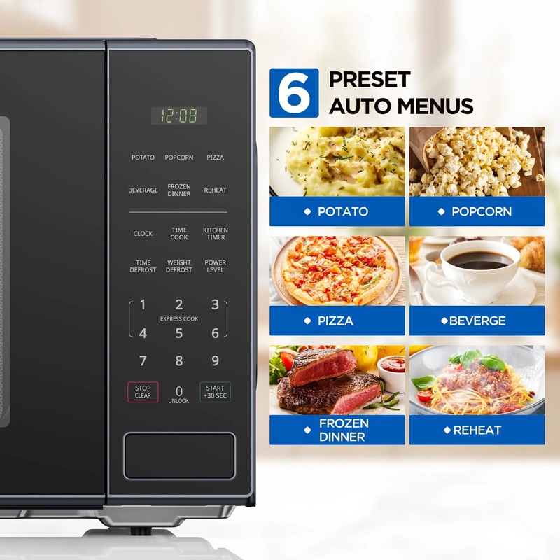 Mainstays 2.2 cu ft Countertop Microwave Oven, Black