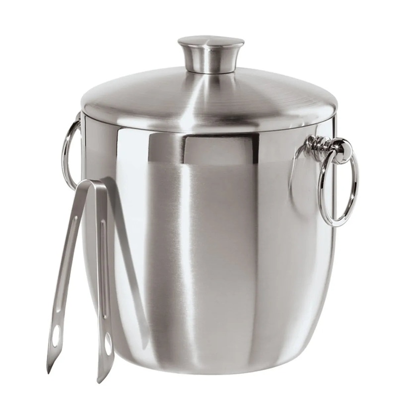 Oggi 2.8 Litre Ice Bucket with Tongs Set – Stainless Steel (See Description)