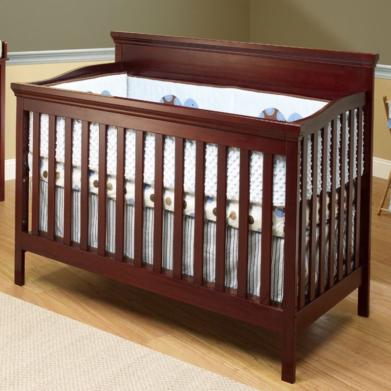 SB2 Katherine Crib with Toddler Rail in Merlot