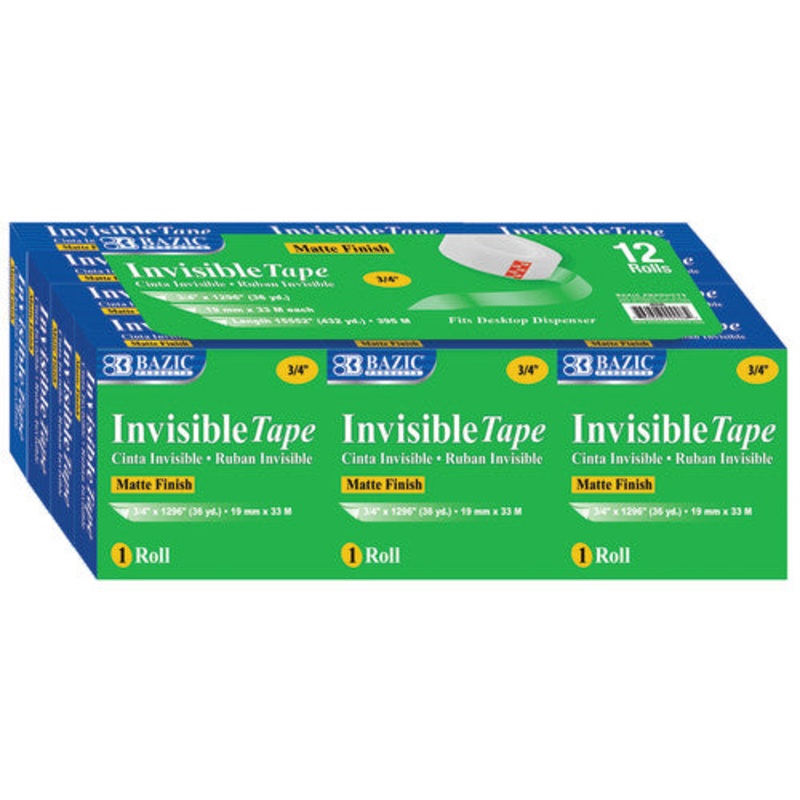 BAZIC Tape Refill, Invisible Tape