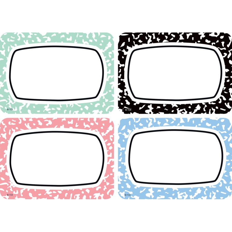 Cool for School Composition Name Tags/Labels – Multi-Pack