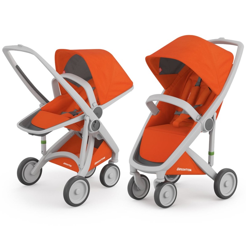 Greentom 2 in 1 Stroller – Grey/Orange