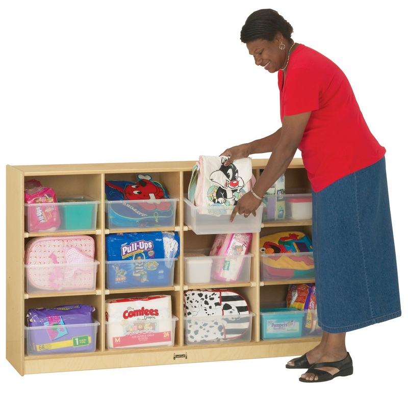 Jonti-Craft 12 Tub Large Mobile Unit – with Clear Tubs