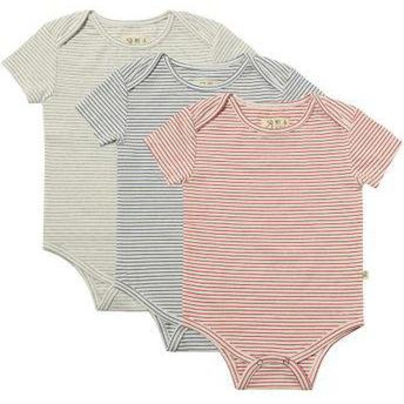 Me & Henry Walty Triple Pack Onesies | Nautical Stripes