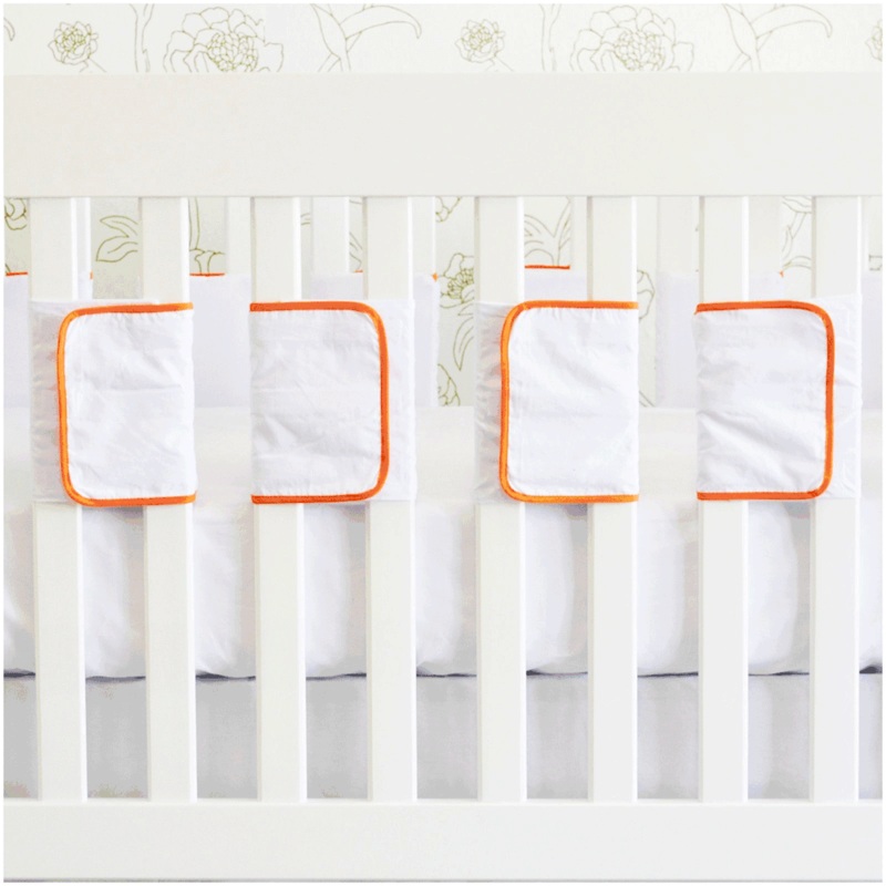 Oliver B Velcro Ventilated Slat 20 Pack Bumpers in Orange & White