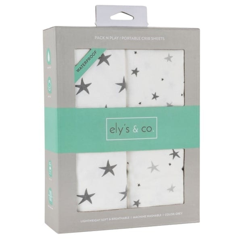 Elys & Co 2 pack Waterproof Pack N Play Sheets