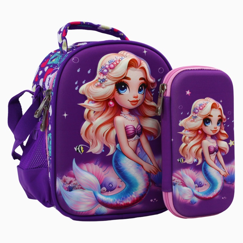 Mermaid School Set (Lunch Bag + Pencil Case)