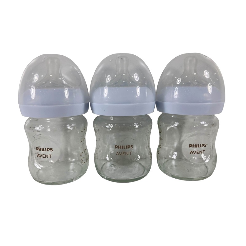 Philips Avent Natural Glass Baby Bottles, 3 Pack, 4oz