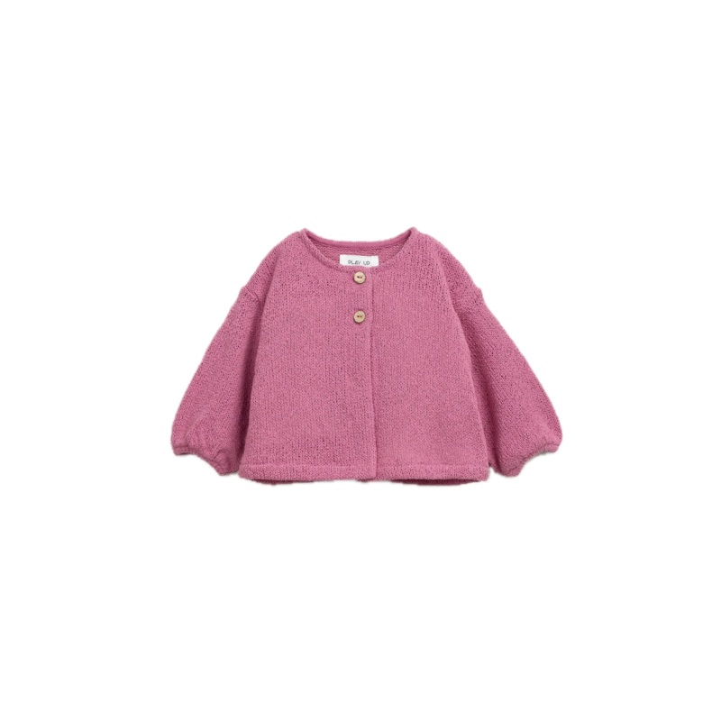 Play Up Organic Cotton Puff Sleeve Cardigan