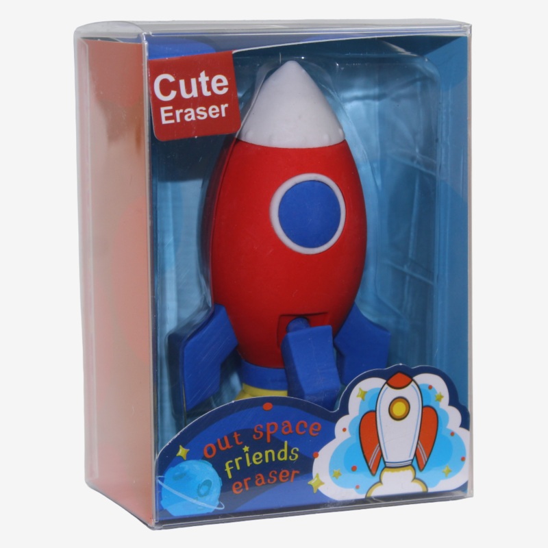 Rocket Shaped Eraser – Red/Blue