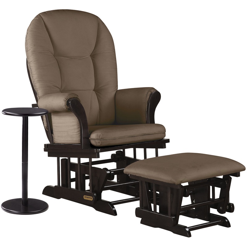Shermag Peyton Glider & Ottoman – Dark Peat