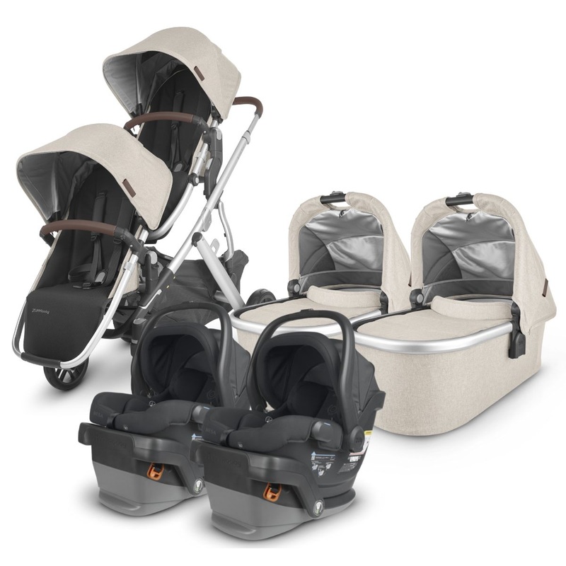 UPPAbaby VISTA V2 Twin Double Stroller + MESA V2 Travel System Bundle – Declan / Jake