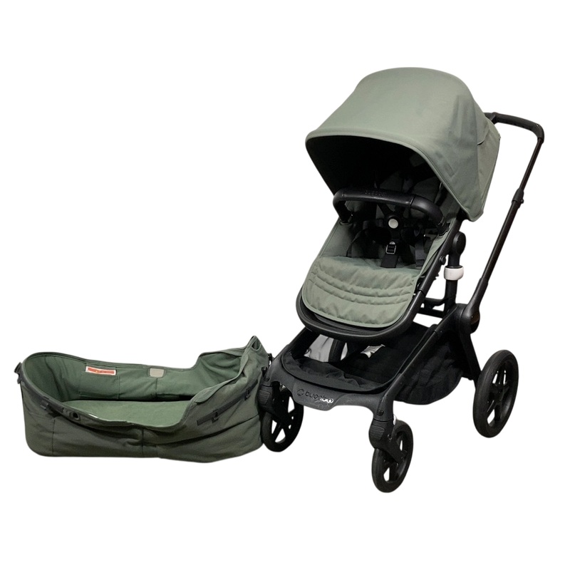 Bugaboo Fox 5 Stroller, 2022, Black Frame, Forest Green