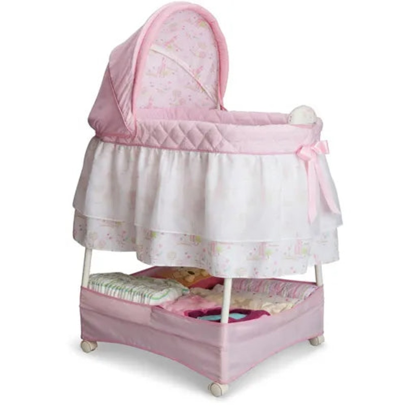 Disney Princess Gliding Bassinet by Delta Children Pink Princess