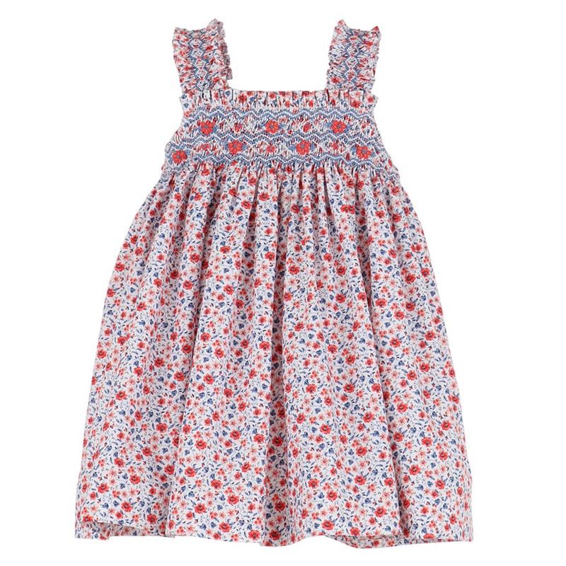 Floral Strappy Smock Dress