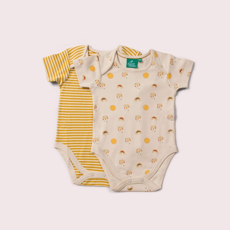 Little Green Radicals – Sunshine and Rainbows Baby Bodies Set – 2 Pack