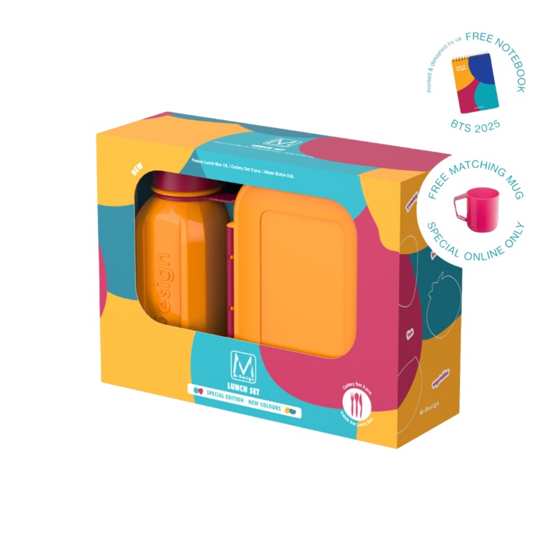 M-Design Lunch Set – 1.1 L Orange/Red