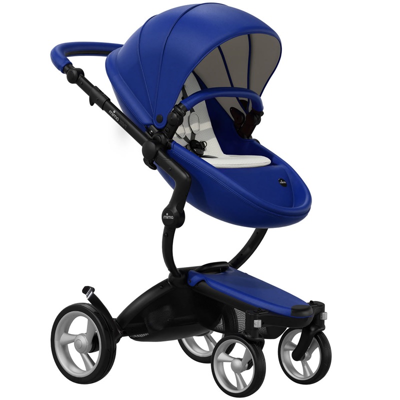 Mima Xari Complete Stroller, Black – Royal Blue / Stone White