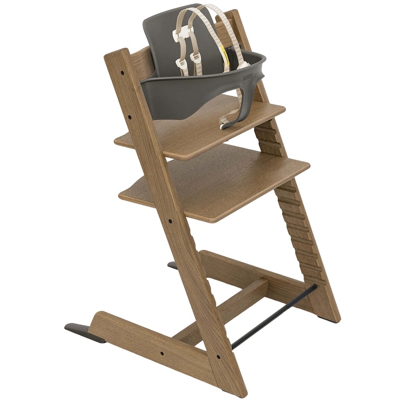 Stokke Tripp Trapp High Chair With Baby Set, Oak Brown