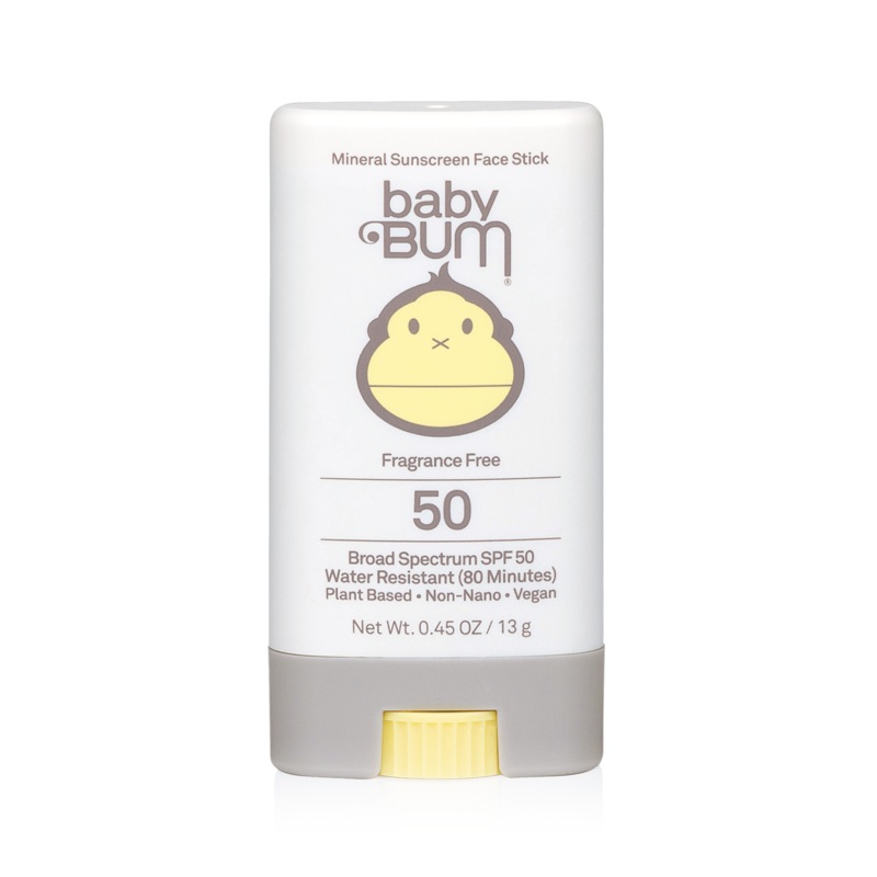 Sun Bum Baby Bum SPF 50 Mineral Sunscreen Face Stick Fragrance Free – 0.45oz
