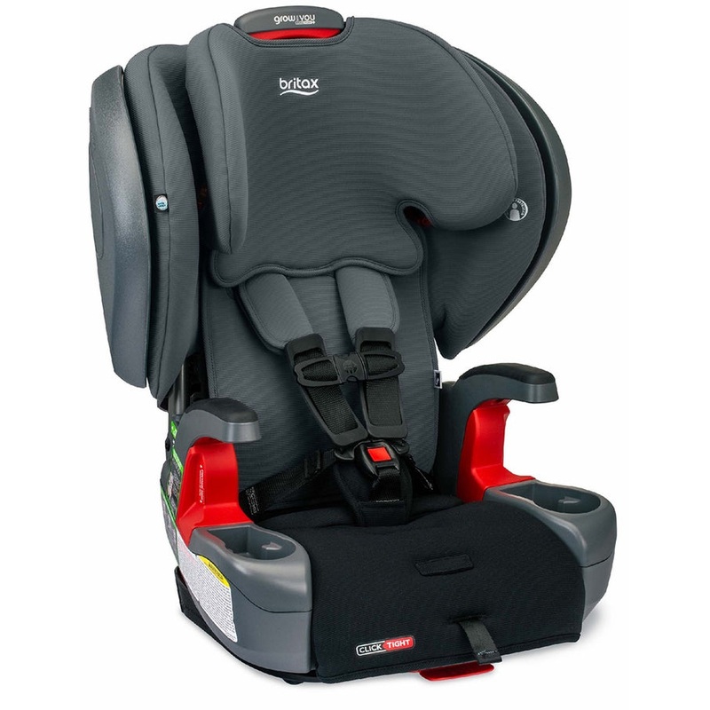 Britax OPEN BOX Grow With You ClickTight Plus Harness Booster Car Seat – Black Ombre