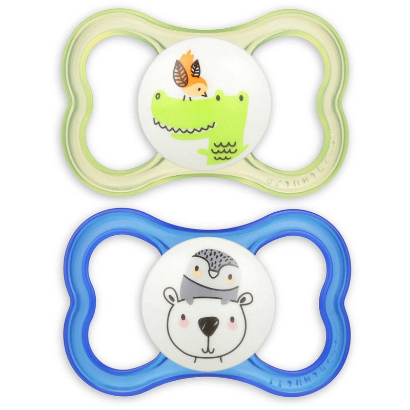 MAM Baby Air 6m+ Pacifiers, 2 Pack – Blue/Green