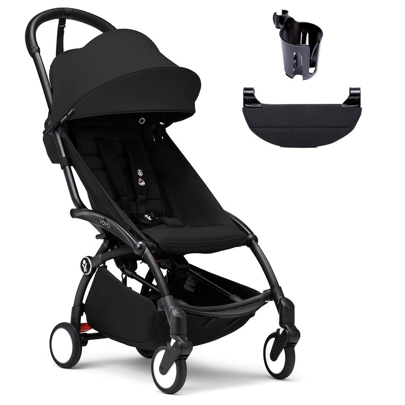 Stokke YOYO3 Ultra Compact 6+ Stroller + Essentials Bundle – Black / Black